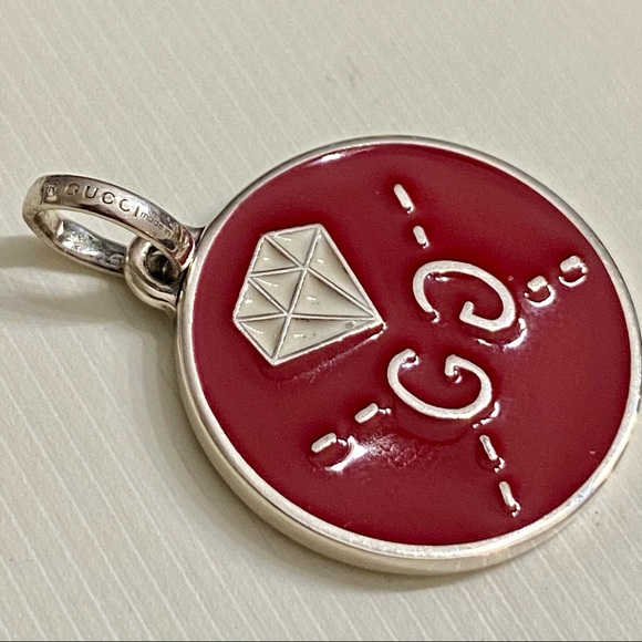GucciGhost Sterling Silver & Enamel Diamond Charm - Picture 14 of 14